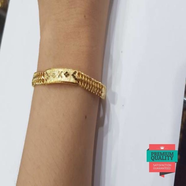 Promo gelang emas asli kadar 875 model holo super papan Keren