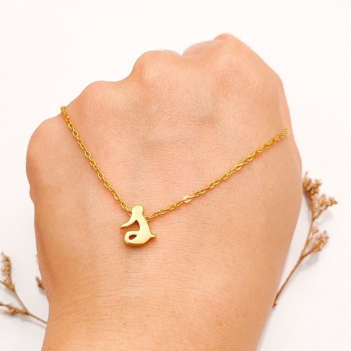 Terlaris Set kalung liontin nagita huruf s elegant emas asli Keren