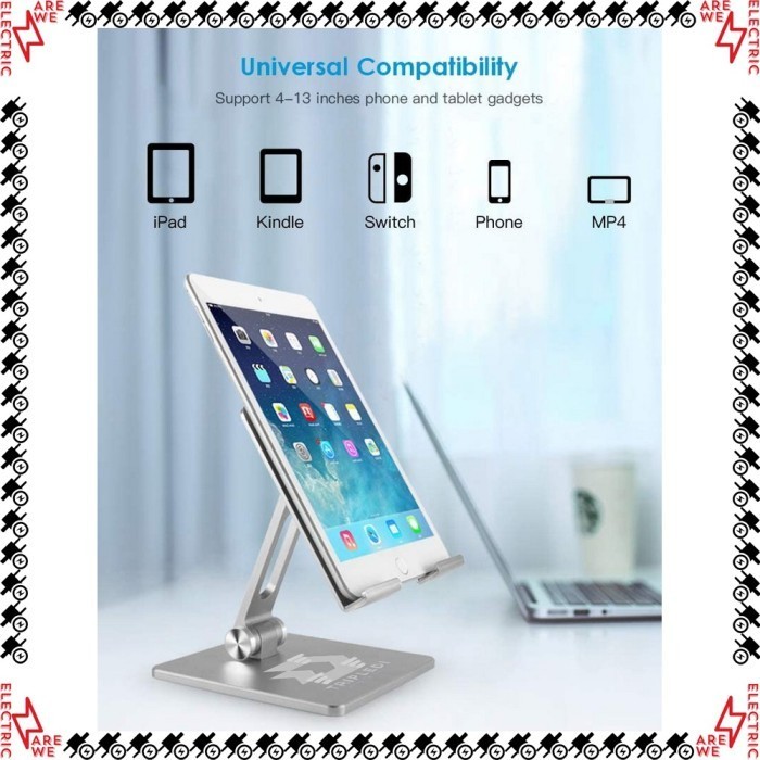 Holder Stand Aluminium Desktop POS Meja Kasir HP Tablet iPad TRIPLEDI