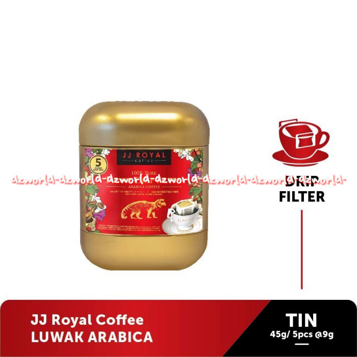 

JJ Royal Drip 5pcs Coffee Drip Filter Merah Kopi Luwak Drip Kaleng