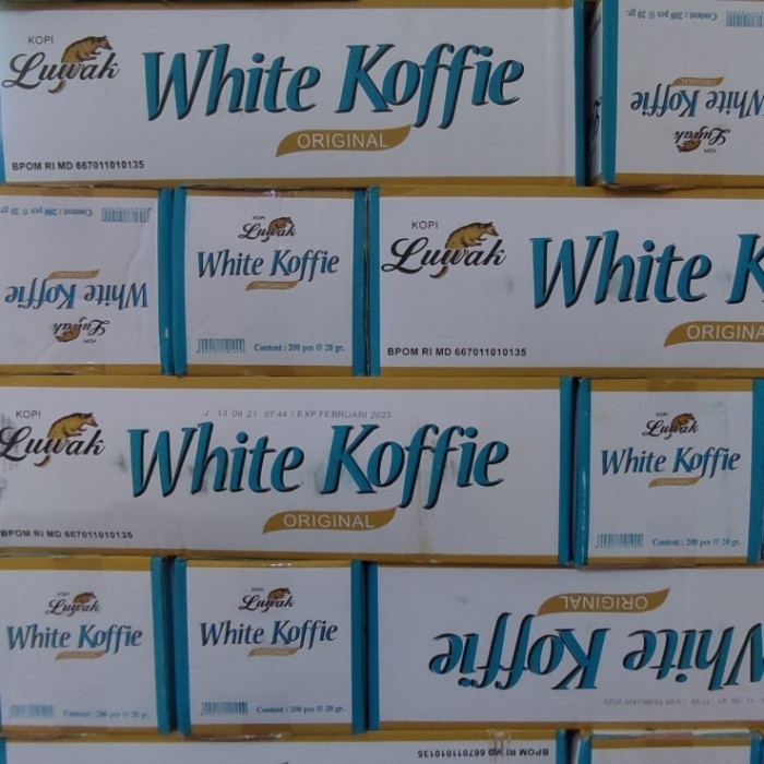 

Kopi Luwak White Coffee Original 1 Dus isi 20 Renceng x 10 Sachets