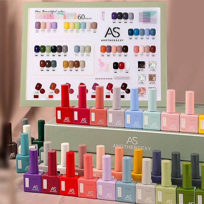 AS Polish Set 60 warna kutek UV Set 15ml 1Set AS Nail Art