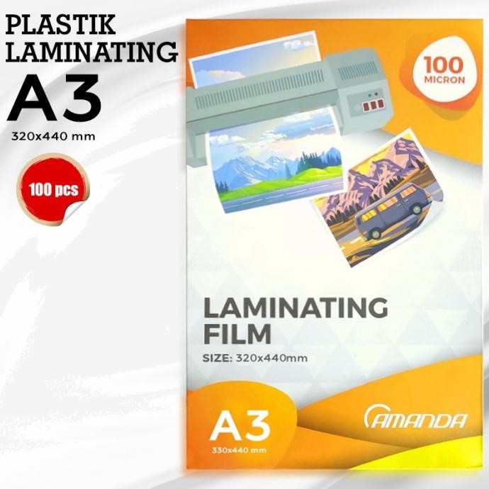 

TERLARIS - Plastik Laminating Press A3 Amanda 100 micron size 320 x 440mm