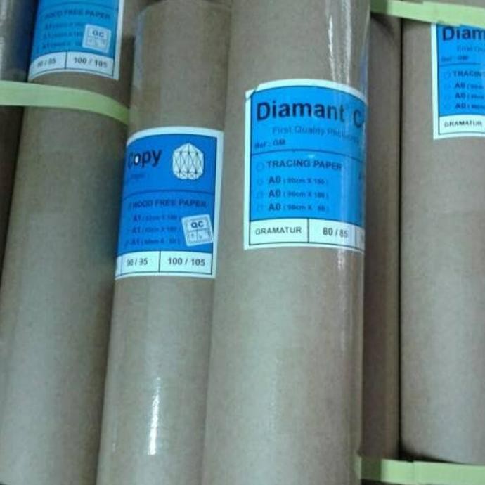 

TERLARIS - DIAMANT COPY. KERTAS HVS ROLL UKURAN A1 ( 62cm x 50m ). - Putih