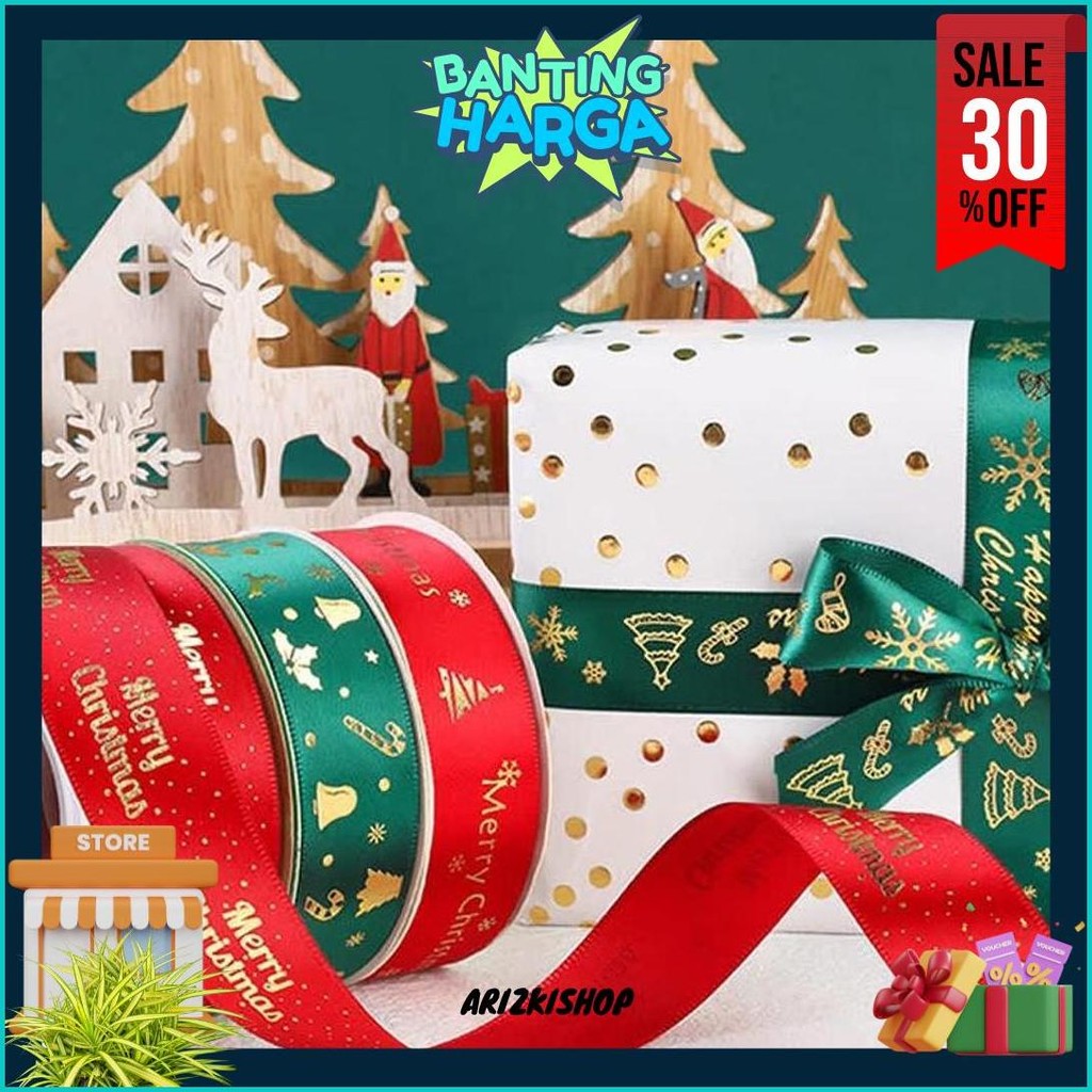 

1 Roll Pita Natal 2,5Cm - Ribbon Premium Christmas Ps112 Sale