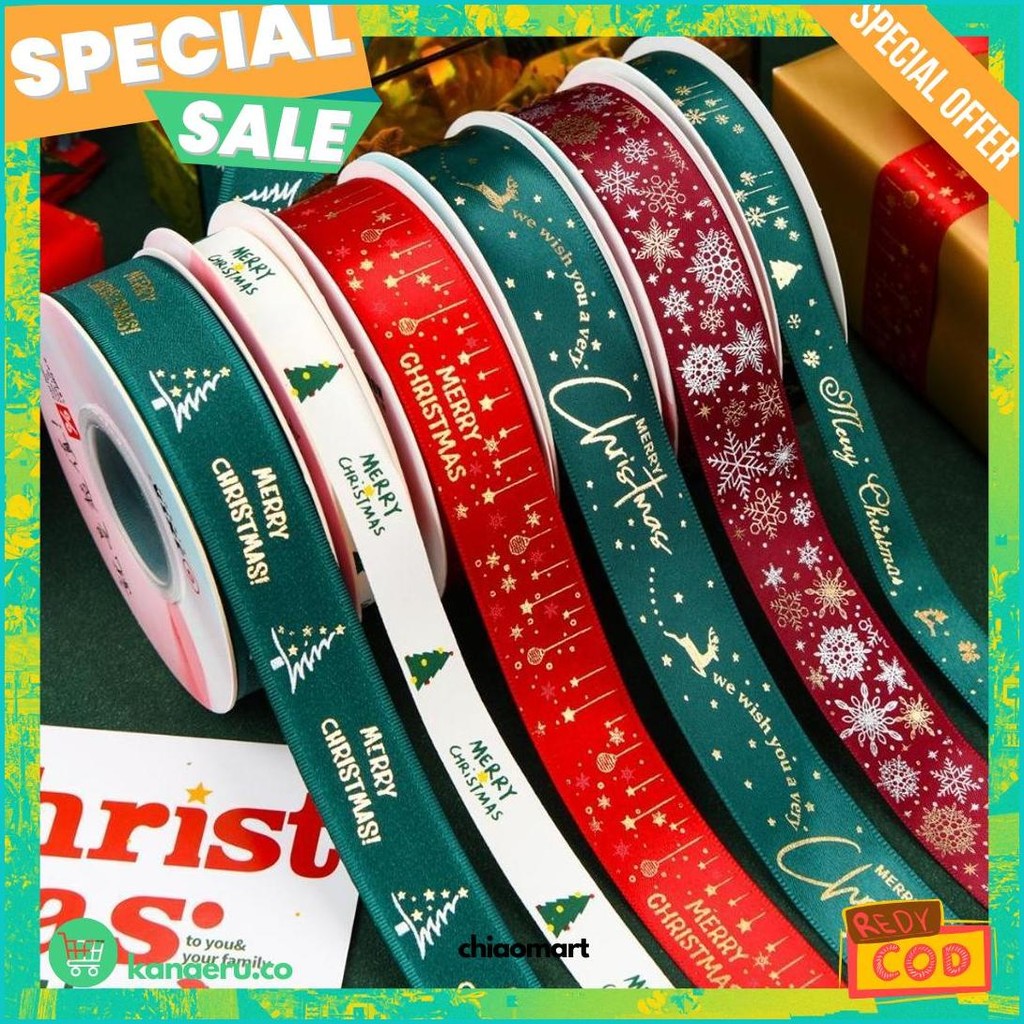 

2.5Cm X 22Mtr Per Roll Pita Natal - Pita Santin Christmas Murah