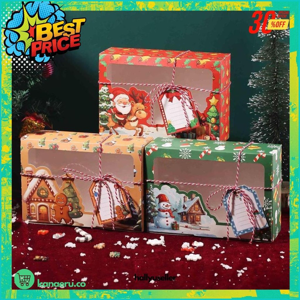 

Gift Box Natal/Kemasan Natal/ Kotak Cookies Natal/ Goodie Bag Natal Xmas New Sale