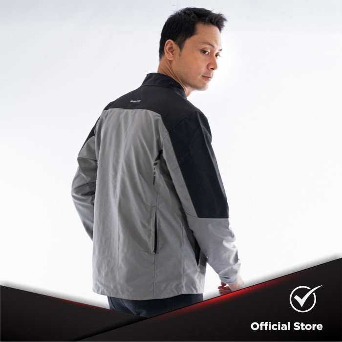Diskon Inventzo Libero Alpha - Jaket Motor Tahan Angin Pria Grey Black
