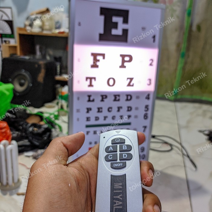 Terbaru Alat Tes Mata Snellen Chart Elektrik Remote Control