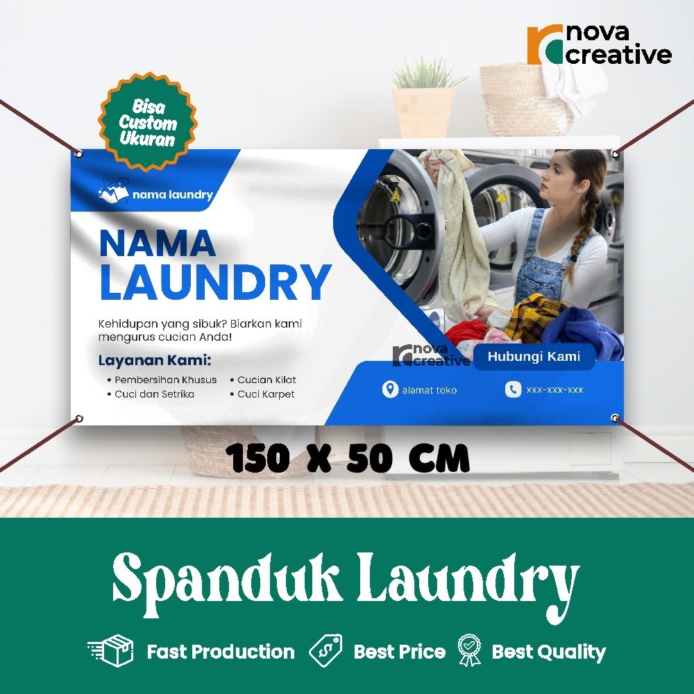 Cetak Banner Laundry Kiloan Dan Satuan Banner Custom Gratis Desain