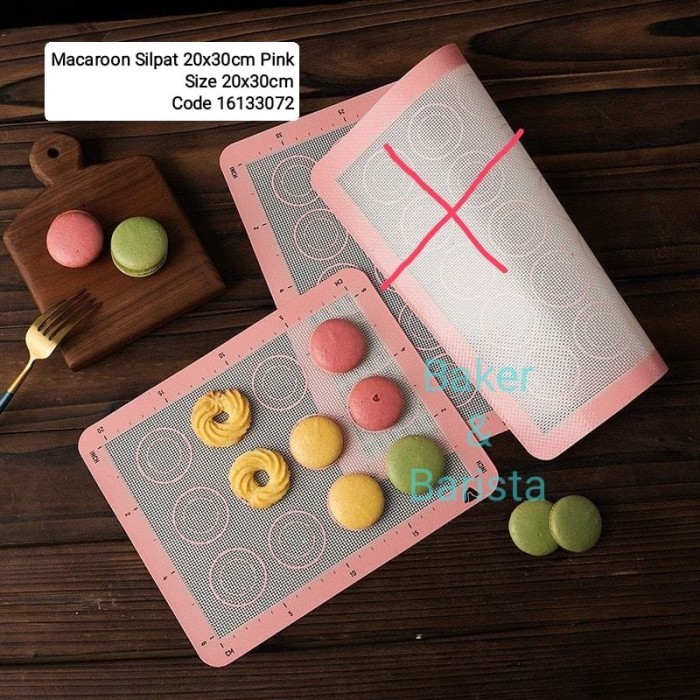 

TERBARU MACAROON SILPAT PINK 20X30CM MACARON MAT TATAKAN SILIKON MAKARON