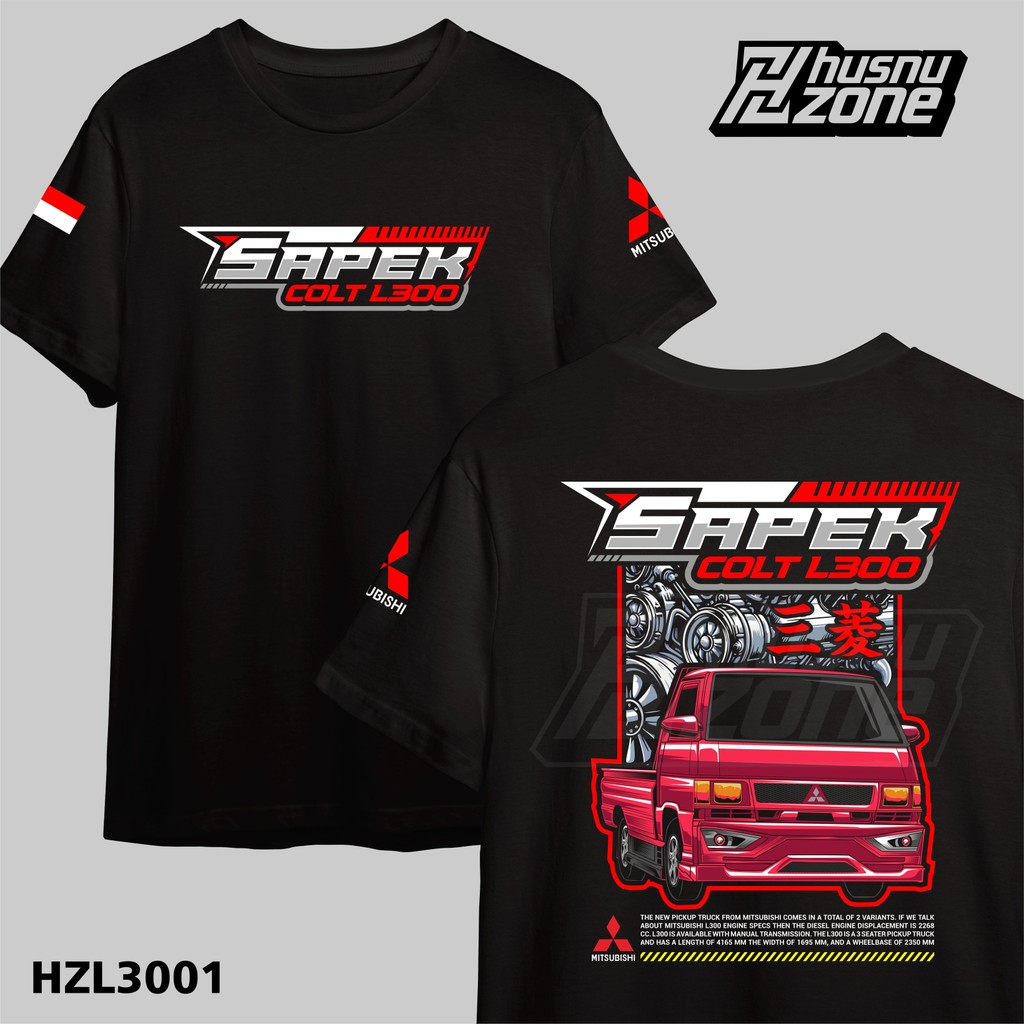 Kaos Baju Otomotif Driver Sopir Mobil Mitsubishi Colt L300 Sapek Pickup pick up Merah Modif Modifika