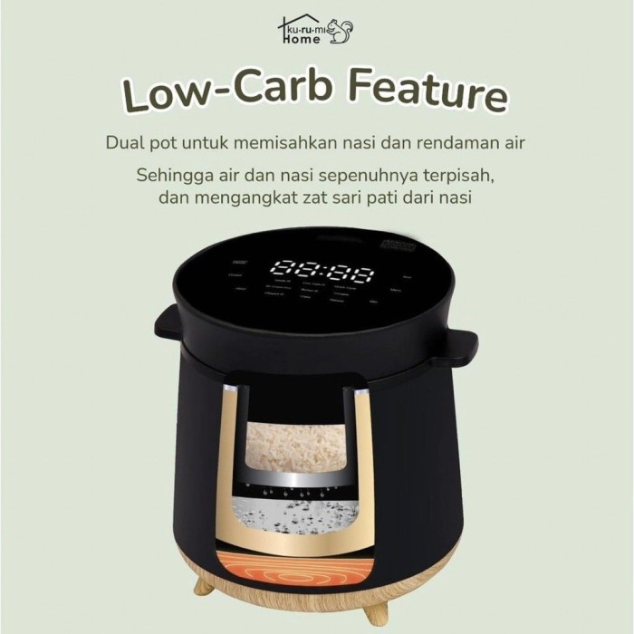 Kurumi Home Rice Cooker KH 200 Black