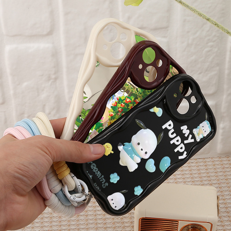 Transparan Murah Toko Kartun Anjing Kayu Manis Yang Lucu Gadis Yang Segar Dan Lumayan Case Iphone 15