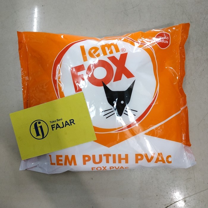

$+$+$+$+] Lem putih PVAC FOX 800 gr kemasan kantong orange