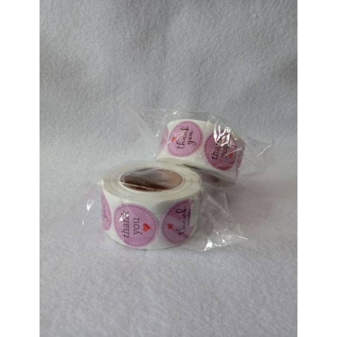 

_^_^_^] Stiker Thank You 1 Roll Isi 500 Pcs stiker label ucapan terima kasih untuk kotak makan party dan business