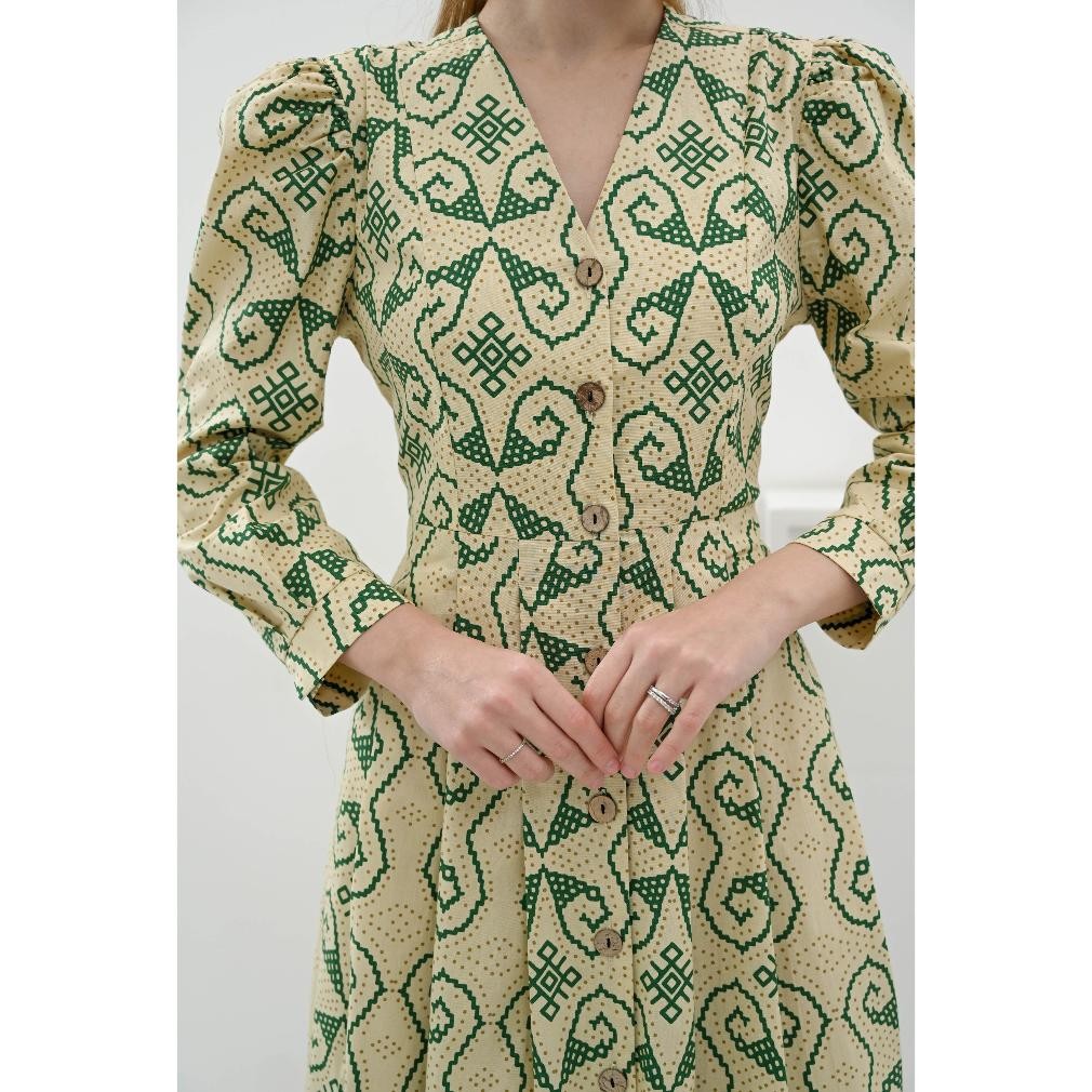 Dress Batik Wanita 258 DDU /Batik Modern /Dress Batik Panjang/ Baju Lebaran