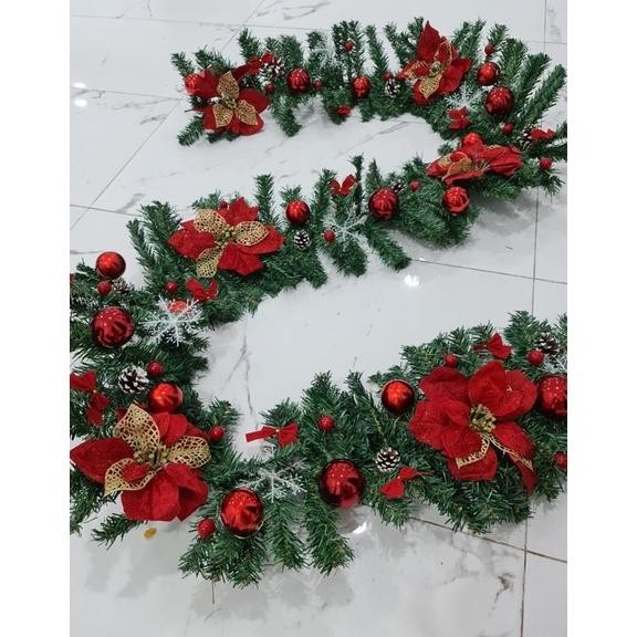 

Garland Set Christmas / Dekorasi Natal. Dikirim Dalam Keadaan Belum Terpasan Ready