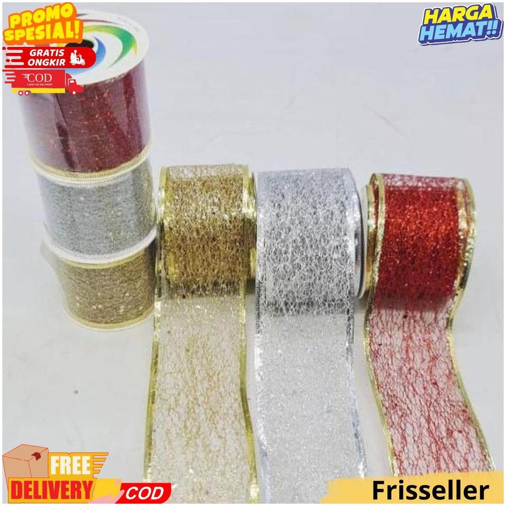 

Pita Roll Natal Dan Ribbon Glitter Aksesoris Hiasan Pohon Natal Hampers Parcel D Cod