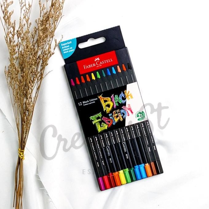 

BEBAS ONGKIR - Faber Castell Colour Pencil 12 24 Warna Black Edition Series Pensil Wa