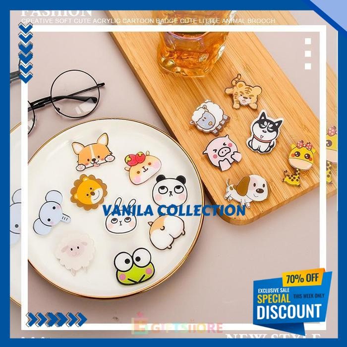 PIN AKRILIK LUCU AKSESORIS SERI (ANIMAL) UNTUK TAS CUTE PIN BROOCH PIN BROS ACRYLIC KOREAN STYLE-GS 
