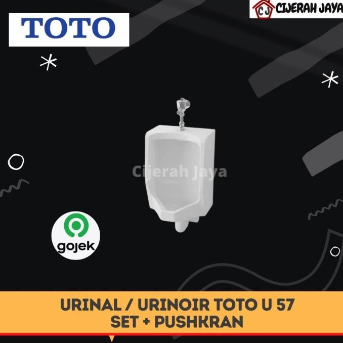 TOTO URINAL U57 SET / URINOIR TOTO KOMPLIT + PUSHKRAN