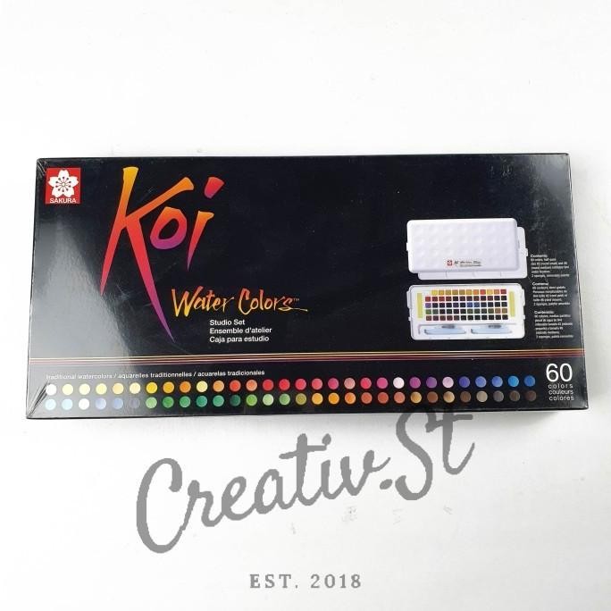 

TERBARU - Sakura Koi Water Colors Studio Set 60 Pocket Field Sketch Box Cat Air