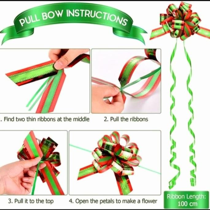 

JHK Pita Tarik Premium Dekorasi Pita Kado Parcel Hiasan Natal Pita Imlek