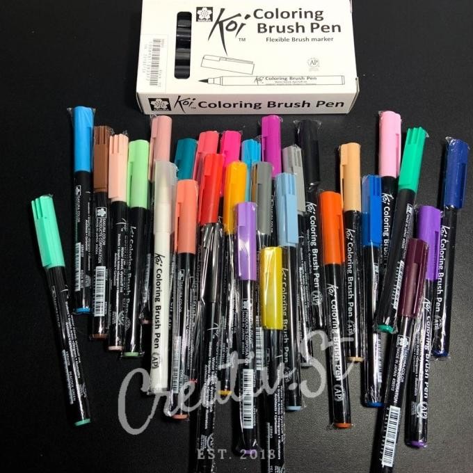

TERMURAH - Sakura Koi Coloring Brush Pen 48 Colors Red - Yellow - Purple Shades