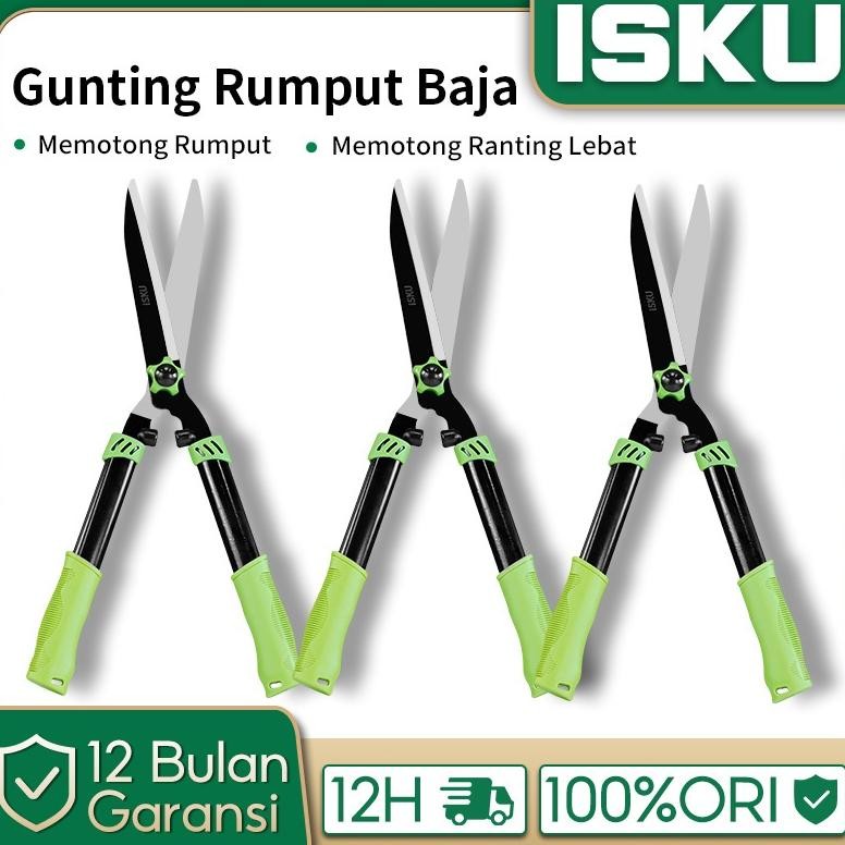 ISKU Gunting Rumput Taman Gunting tanaman gunting pangkas daun rumput dahan ranting