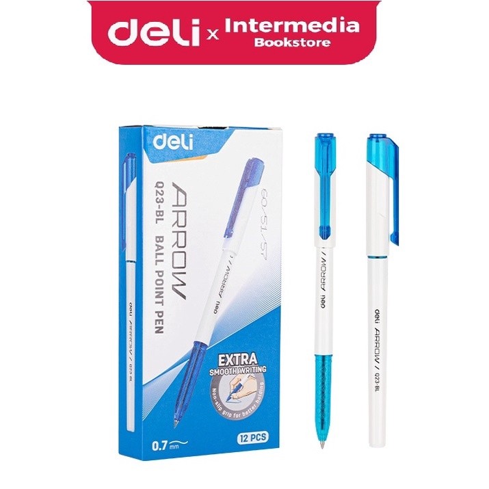 

Deli Pulpen Cetek / Ultra Smooth Gel Pen Pulpen Retractable Capable 0.7mm Tinta Biru EQ23-BL