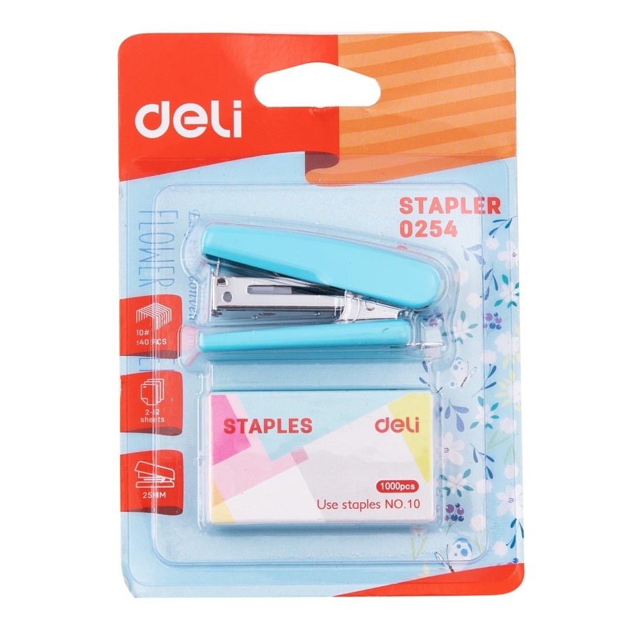 

Deli E0254 Stapler Sekolah Mini 10 dengan staples 4 Warna