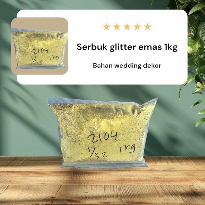 

BEBAS ONGKIR - Serbuk Glitter Emas Kasar / YS 1/132 / Untuk Bahan Dekorasi / (1KG)