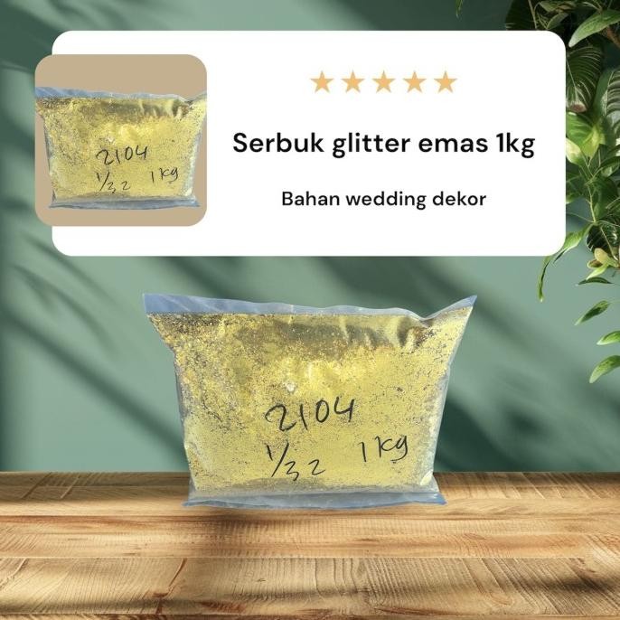 

NEW Serbuk Glitter Emas Kasar / YS 1/132 / Untuk Bahan Dekorasi / (1KG)