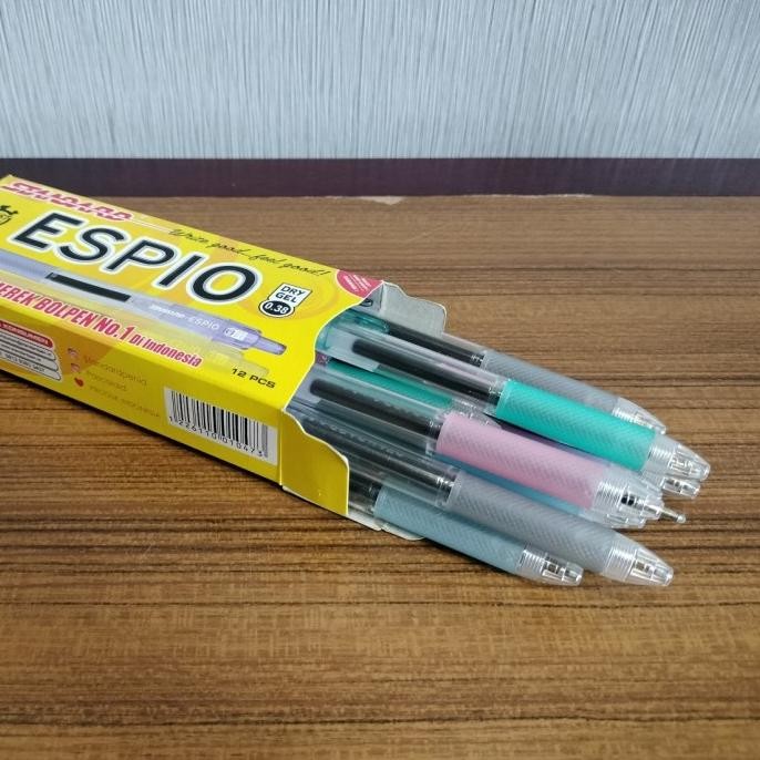 

Open DS] Pulpen Standard Espio 0,38mm Tinta Hitam/ Pulpen Pencet (per 1 kotak)