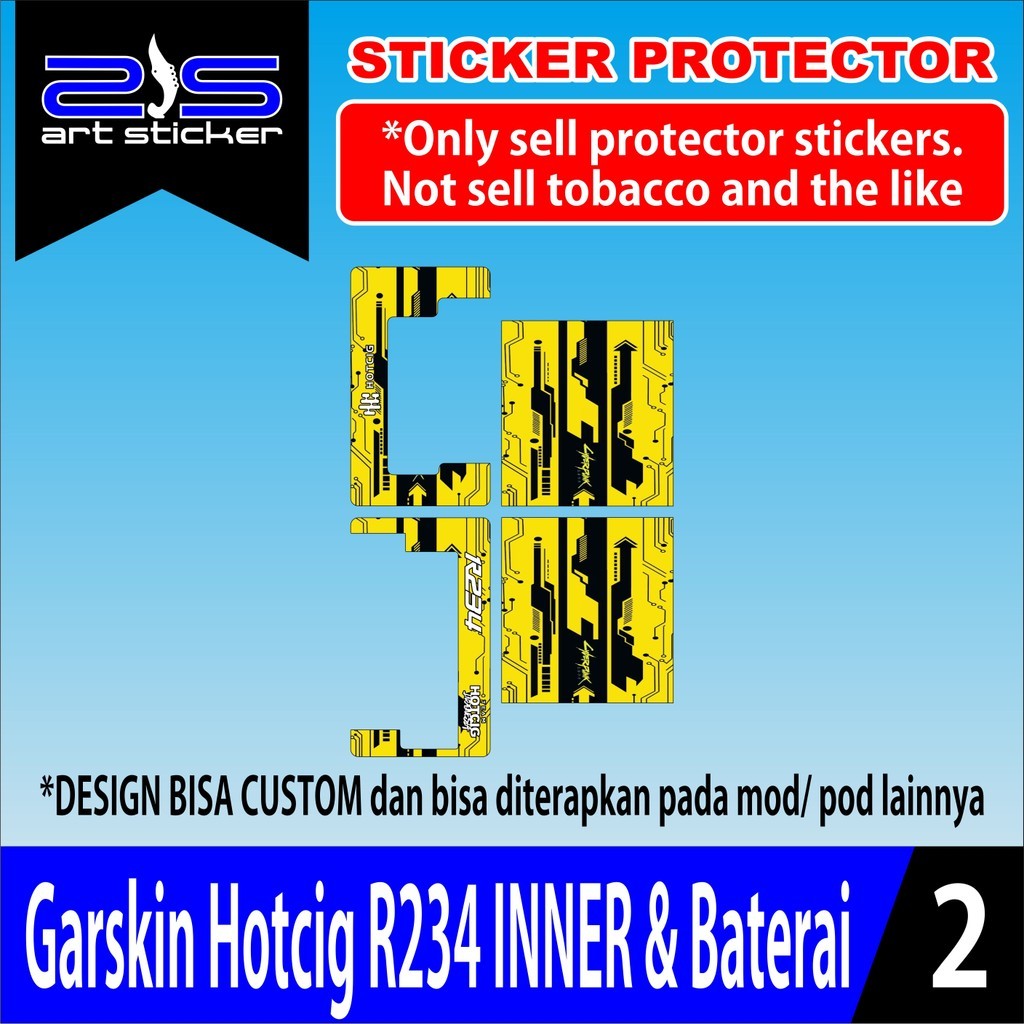 COD Inner Baterai Hc R234 Green Yellow Stiker Skin Casing Bayar Ditempat Buy1get1free