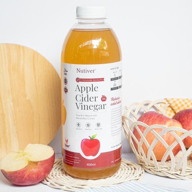 

HOT PROMO Cuka Apel Organik With The Mother Nutiver 1000ML | Apple Cider Vinegar