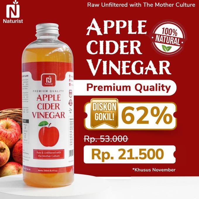 

MURAH CUKA APEL ORGANIK WITH THE MOTHER | APPLE CIDER VINEGAR | MINUMAN DIET