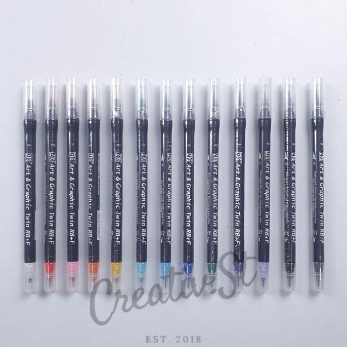 

BEBAS ONGKIR - Kuretake ZIG Dual Brush Pen RB+F Art & Graphic TUT-95 Real Brush