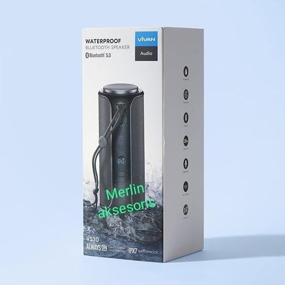 Ready oke] Speaker Vivan VS30 Wireless Bluetooth Speaker Ultra Bass+ 20W Waterpro