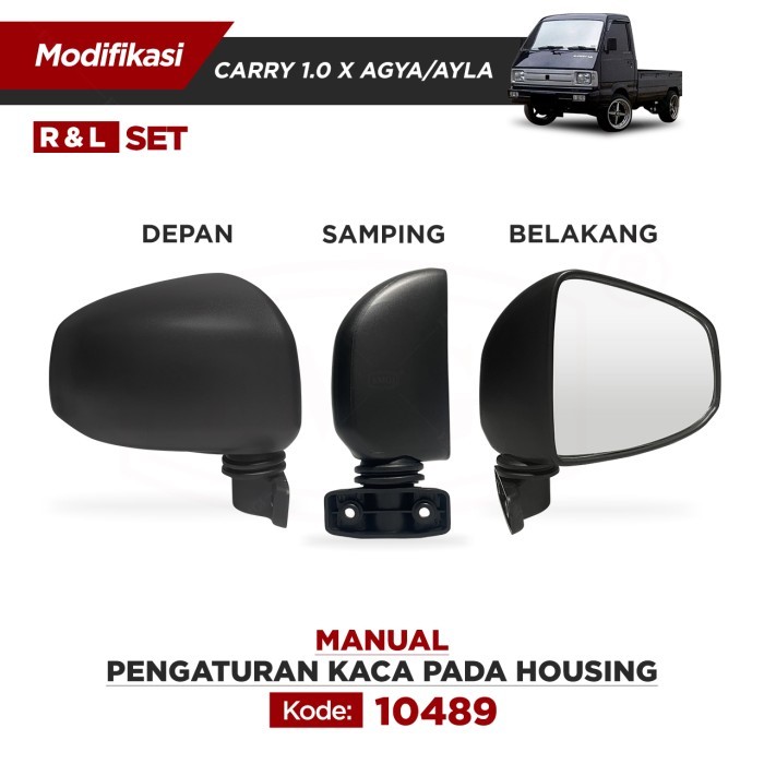 Modifikasi Spion Mobil Carry 10 housing Agya / Ayla Manual 10489