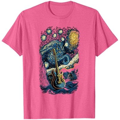 Kaos Gitaris Starry Guitar Gifts Rock Concert Festival |8BWxOaWw|