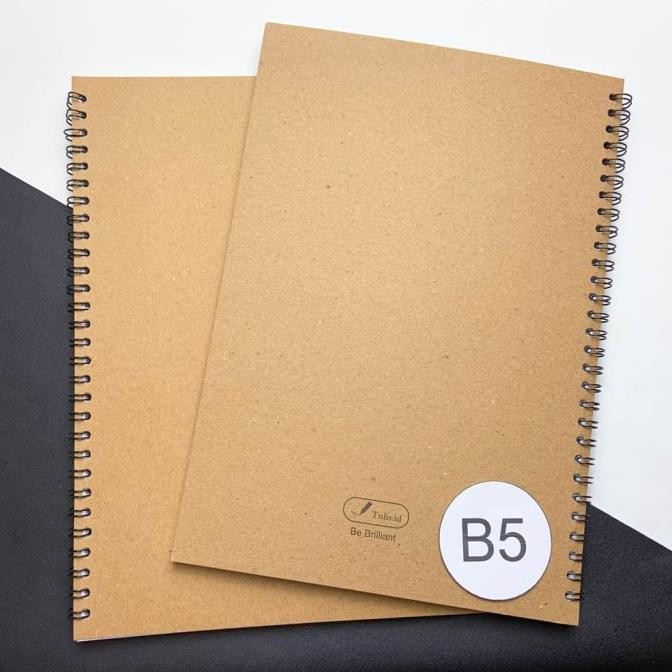 

[Tulis.Id] Simple Basic Kraft Spiral Notebook B5 Dotted / Grid / Blank