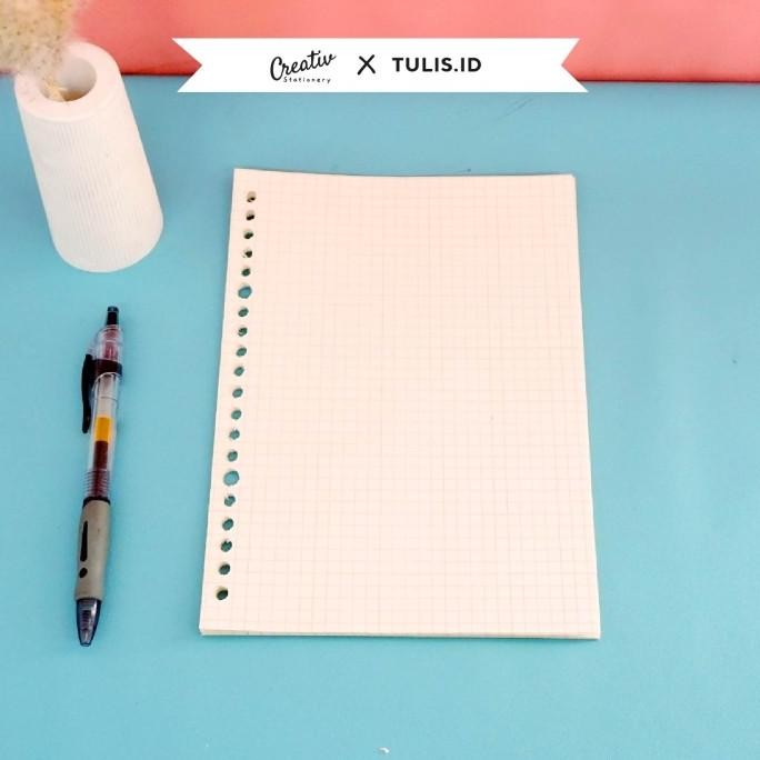 

[Tulis.Id] Loose Leaf Bookpaper 90 GSM A5 Ruled Dotted Grid Blank