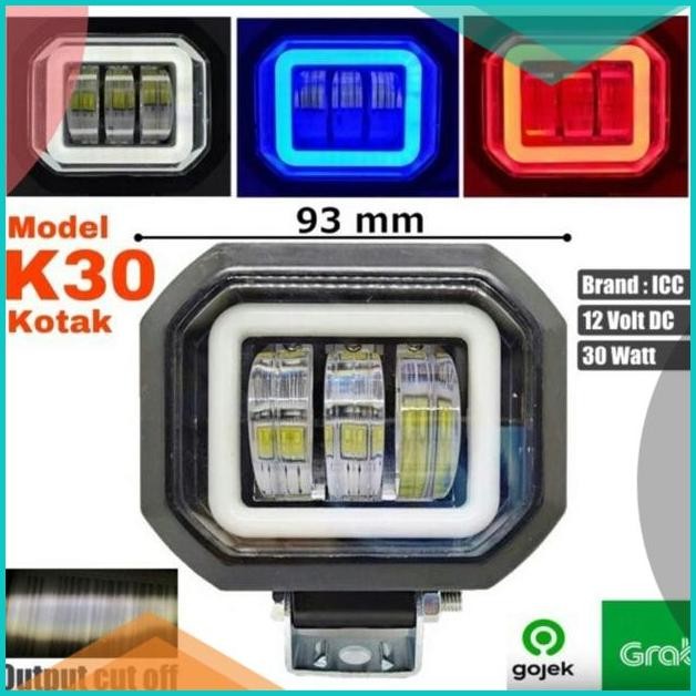 Lampu Tembak Sorot Led Cree 3mata Kotak Lensa 4D Cwl 3 Mata 30watt 11O