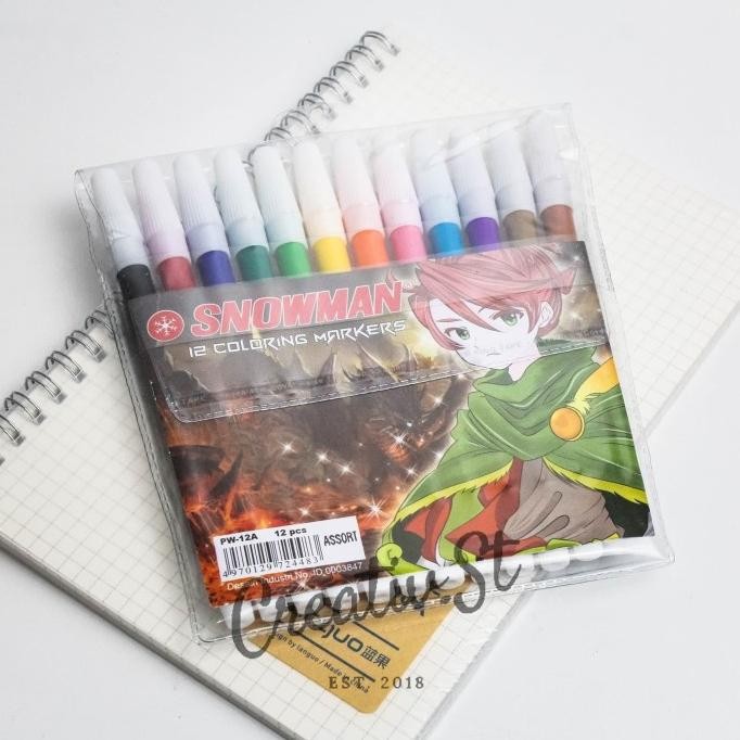 

Spidol 12 Warna Snowman (Set)