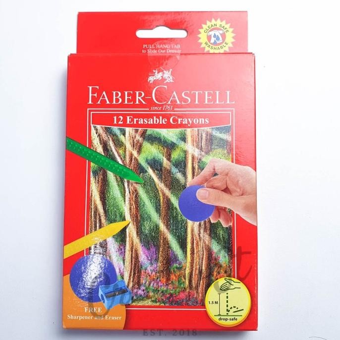 

BEBAS ONGKIR - Faber Castell Erasable Crayon 12