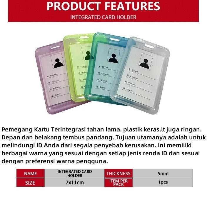 

Tempat ID Transparan Warna Vertikal/Kotak ID/Kotak ID (C - 113) 54x85mm Direkomendasikan untuk digunakan oleh staf kantor siswa sekolah