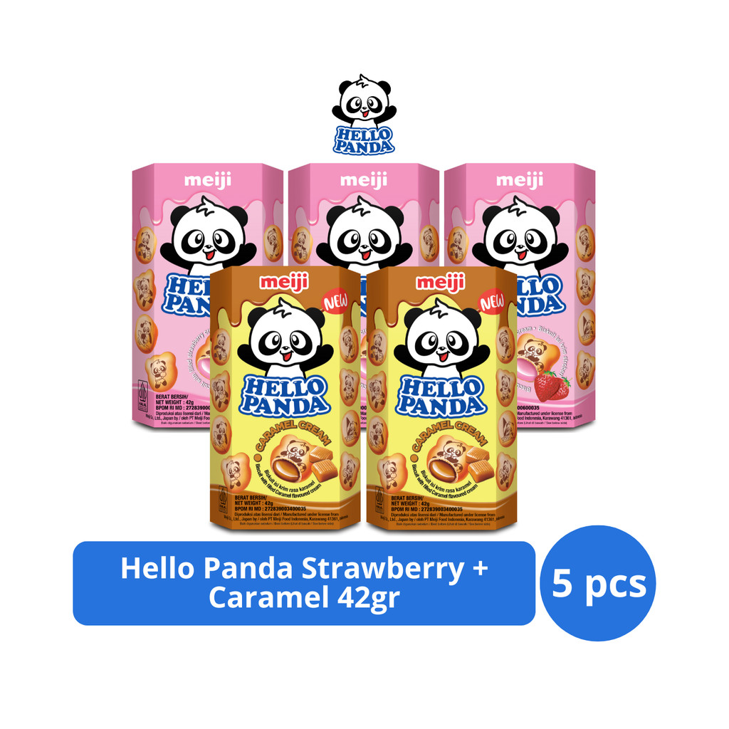 

Hello Panda Strawberry 42gr x 3 pcs + Caramel 42gr x 2 pcs