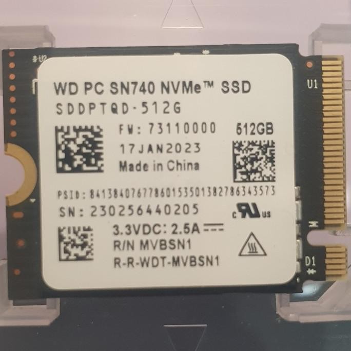 Ssd Wd Sn740 Nvme Ssd M.2 2230 Pcie Gen 4 For Steam Deck / Rog Ally / Ms Surface